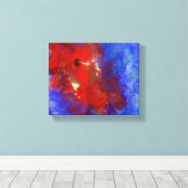Toile rouge bleu violet abstrait clair (Insitu (Plancher de Bois))