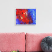 Toile rouge bleu violet abstrait clair (Insitu(Salon))