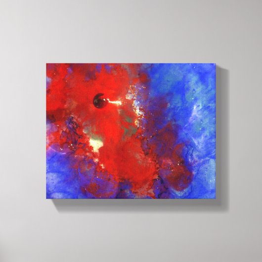 Toile rouge bleu violet abstrait clair (Recto)