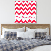 Toile Rouge Bold Chevron avec le nom Emporio Moffa (Insitu(Chambre))