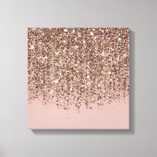 Toile Rouge Brun Taupe Rose Doré Bronze Paillettes Glamo