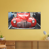 Toile rouge Chevy 1941 Coupe Triptych Imprimer (Insitu(Salon))
