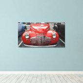 Toile rouge Chevy 1941 Coupe Triptych Imprimer (Insitu (Plancher de Bois))