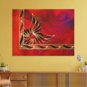 Toile rouge comme la flamme (Insitu(Salon))