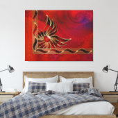 Toile rouge comme la flamme (Insitu(Chambre))