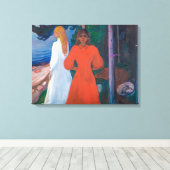 Toile Rouge et Blanc | Edvard Munch | (Insitu (Plancher de Bois))