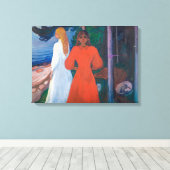 Toile Rouge et blanc | Edvard Munch | (Insitu (Plancher de Bois))