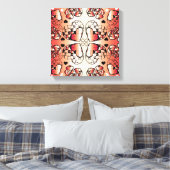 Toile Rouge et blanc Whimsical Romantic Hearts motif (Insitu(Chambre))