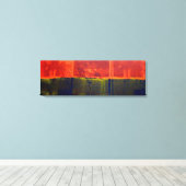 Toile Rouge et bleu (Insitu (Plancher de Bois))