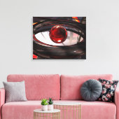 Toile rouge et noire enveloppée (Insitu(Salon))
