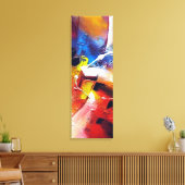 Toile Rouge jaune bleu Abstrait (Insitu(Salon))