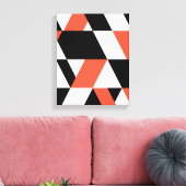 Toile Rouge-noir, moderne, tendance, conception géométri (Insitu(Salon))