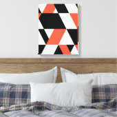 Toile Rouge-noir, moderne, tendance, conception géométri (Insitu(Chambre))