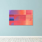 Toile Rouge & Orange - Collection Art de rue (Insitu (Plancher de Bois))