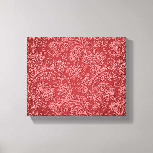 Toile Rouge Paisley Damask Designer Floral Classic (Recto)