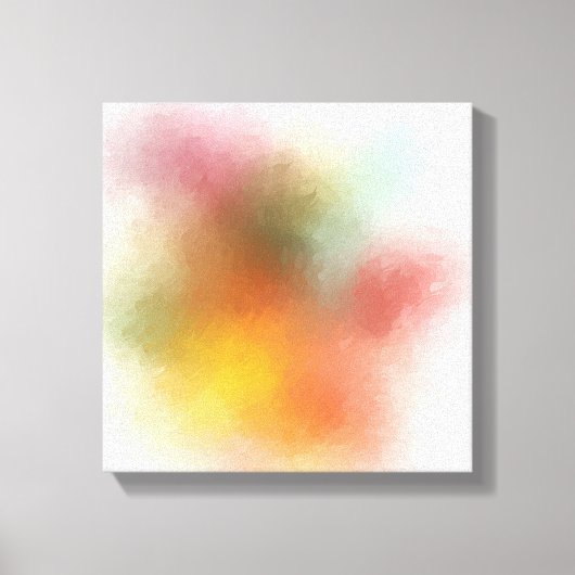 Toile Rouge rose jaune bleu violet vert moderne Abstrait (Recto)
