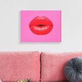 Toile Rouge rouge lèvres rouge rouge rouge rouge pop art (Insitu(Salon))