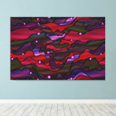 Toile Rouge Seascape Verre organique Abstrait (Insitu (Plancher de Bois))