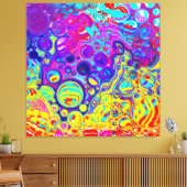 Toile Rouge, Violet, Bleu, Vert Jaune Art Abstrait (Insitu(Salon))