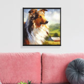 Toile Rough Collie Chien (Insitu(Salon))