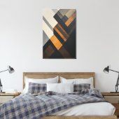 Toile Rouille Texturée Géométrique Abstraite Moderne (Insitu(Chambre))