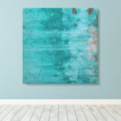 Toile Rouille Turquoise | ABSTRAIT (Insitu (Plancher de Bois))