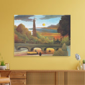 Toile Rousseau Seine et Tour Eiffel au coucher du soleil (Insitu(Salon))