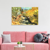 Toile Route à Saint-Rémy avec personnage de Vincent van (Insitu(Salon))