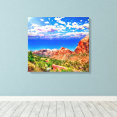 Toile Route à travers le parc national de Zion (Insitu (Plancher de Bois))