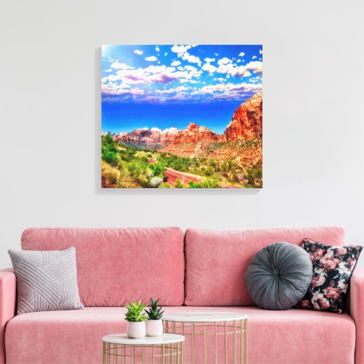 Toile Route à travers le parc national de Zion (Insitu(Salon))