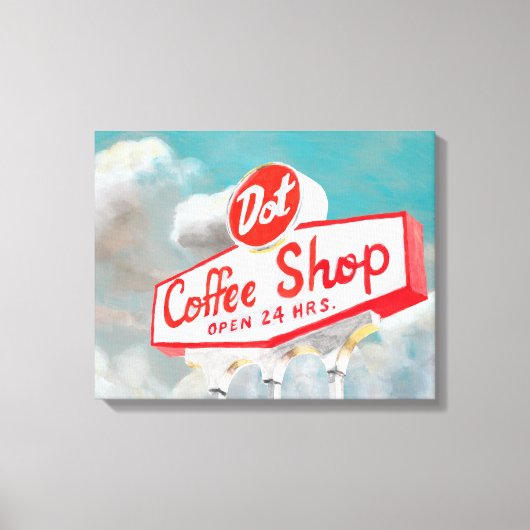 Toile Route américaine | Coffee Shop Sign (Recto)