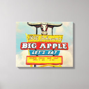 Toile Route américaine Panneau restaurant