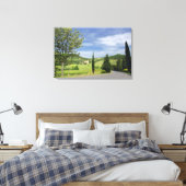 Toile Route de campagne courbée entre cyprès dans (Insitu(Chambre))
