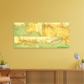 Toile Route de vapeur de l'AlaskaCarte panoramique (Insitu(Salon))