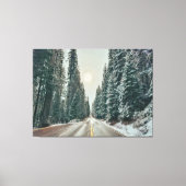Toile Route d'hiver à travers la forêt (Recto)