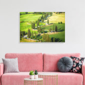 Toile Route sinueuse bordée de Cypress en Toscane (Insitu(Salon))