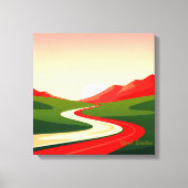 Toile Route sinueuse vers le soleil (Recto)