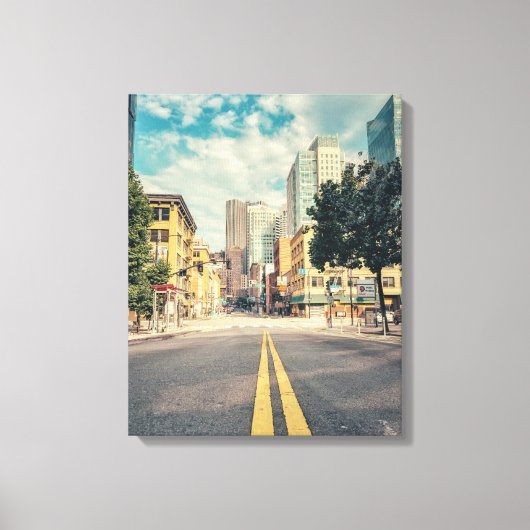 Toile Route vers le centre ville (Recto)