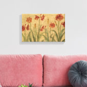 Toile Row of Red Amaryllis (Insitu(Salon))