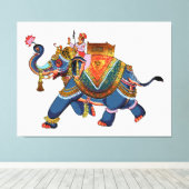 Toile Royal Elephant's Journey : Indian Folkloric Design (Insitu (Plancher de Bois))