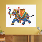 Toile Royal Elephant's Journey : Indian Folkloric Design (Insitu(Salon))