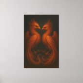 Toile Royal Fire Phoenix Pair – Luxury Canvas Art (Recto)