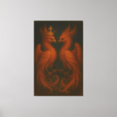 Toile Royal Gold Phoenix Pair · Luxury Fine Art Canvas (Recto)