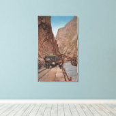Toile Royal Gorge, CO - Vue du pont suspendu (Insitu (Plancher de Bois))