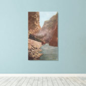 Toile Royal Gorge, CO - Vue du train le long de la riviè (Insitu (Plancher de Bois))