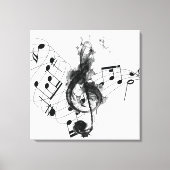 Toile Royal Music Note noir et blanc (Recto)