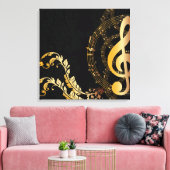 Toile Royal Music Note or noir (Insitu(Salon))