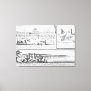 Toile Royal Palace à Isphahan, une section transversale