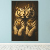 Toile Royal White Tiger Couple • Fine Art Canvas (Insitu (Plancher de Bois))
