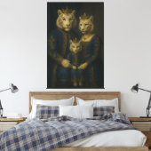 Toile Royal White Tiger Family · Blue Sapphire Crown Can (Insitu(Chambre))